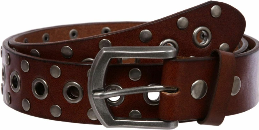 beltiscool Casual Riveted Studded Grommets & Studs Solid Leather Belt | Belts