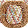 Verdusa Verdusa Women'S Round Buckle Elastic Straw Belts Boho Waist Belt | Belts