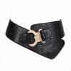 JASGOOD Jasgood Women'S Wide Elastic Stretch Adjustable Waist Belt Fashion Snake Pattern (Suit Waist 43-48 Inch, Black) | Belts