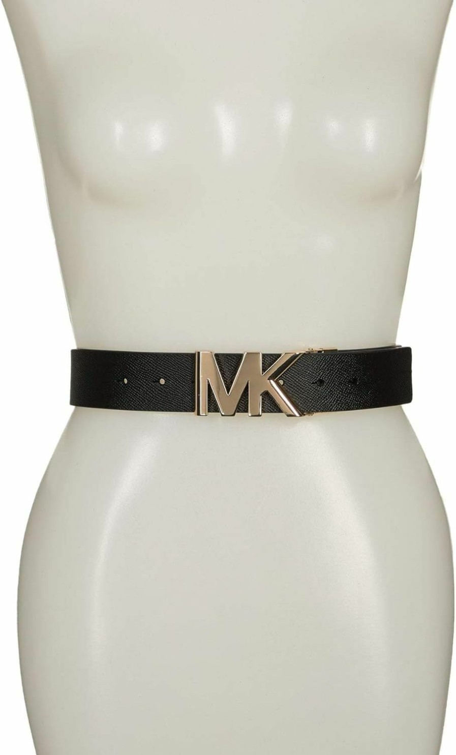 Michael Kors Michael Kors Saffiano Leather Reversible Mk Logo Plaque Buckle Belt (L) | Belts