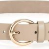 JASGOOD Jasgood Women Leather Belt For Jeans Pu Leather Belt With Gold Buckle | Belts