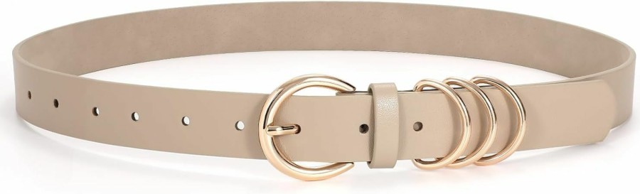 JASGOOD Jasgood Women Leather Belt For Jeans Pu Leather Belt With Gold Buckle | Belts