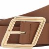 Pettata Women Belts For Jeans Dress Waist Cinch Belt With Gold Buckle Ladies Casual Faux Leather Belts | Belts