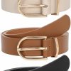 JASGOOD Jasgood Women'S Leather Belts For Jeans Pants Fashion Ladies Belt With Gold Buckle | Belts