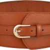 Verdusa Verdusa Women'S Leather Wide Belts Buckle Waist Belt Waistbands | Belts