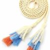 Caatoor Women Girls Braided Knotted Waist Belt Skinny Mixed Color Rope Exotic Chain Tassel For Dress Skirt | Belts