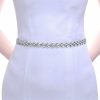 ULAPAN Ulapan Rhinestone Wedding Belt Thin Silver Bridesmaid Dress Belt Wedding Sash Bridal Belt(S493) | Belts