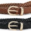 Pettata 2 Pack Thin Braided Belts For Women Classic Waist Belt Skinny Woven Strap For Jeans Pants Dress | Belts