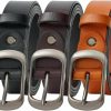 Ginwee Ginwee 3 Packs Fashion Leather Belts For Women Ladies Waist Belt For Jeans Dresses Pants With Classic Pin Buckle | Belts