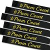 LXYXUUN Lxyxuun Prom Court Sashes 6 Pack, Glitter Gold Black Prom Court Sashes For School Cosplay Pageants Prom Party Dance Graduation Party Favors | Belts