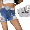 Tgirls Tgirls Glitter Sequin Belts Women Dress Waist Belt Leather Belts Sparkly Vintage Belt For Jeans Pants | Belts