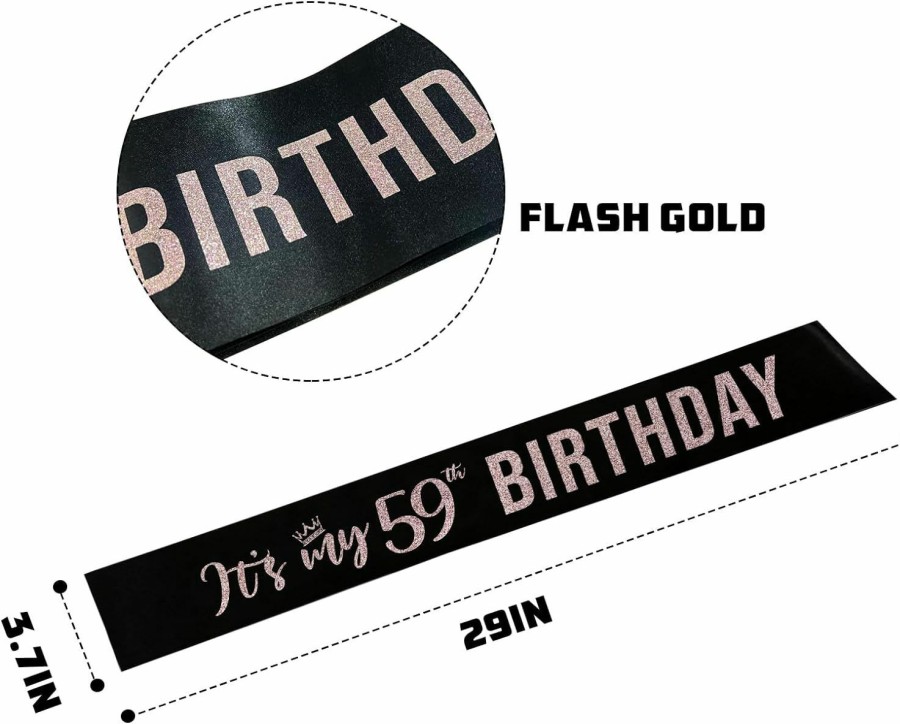 PYQWA It'S My 30Th Birthday Sash,30Th Birthday Sash Decor,Glitter 30Th Birthday Gifts For Women,Happy 30Th Birthday Party Decorations | Belts