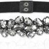 JASGOOD Jasgood Women Rhinestone Waist Belt Beaded Crystal Stretchy Elastic Belt For Dress | Belts