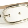 Calvin Klein Calvin Klein Women'S Oval Center Bar Buckle Leather Fashion Belt For Trousers And Dresses | Belts