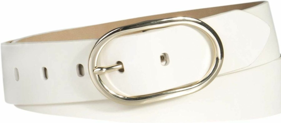 Calvin Klein Calvin Klein Women'S Oval Center Bar Buckle Leather Fashion Belt For Trousers And Dresses | Belts