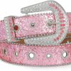 VONMELLI Vonmelli Rhinestone Western Belt For Men Women Cowgirl Cowboy Leather Bling Belt For Jeans Pants | Belts