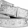 Vikodah Womens Vintage Rhinestone Belt Western Cowgirls Style Sequin Diamond Bling Belts For Jeans Dress Pants | Belts