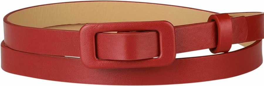 Allegra K Allegra K Thin Nonporous Waist Belt Rectangle Buckle Plus Size Belts For Jeans Dress | Belts