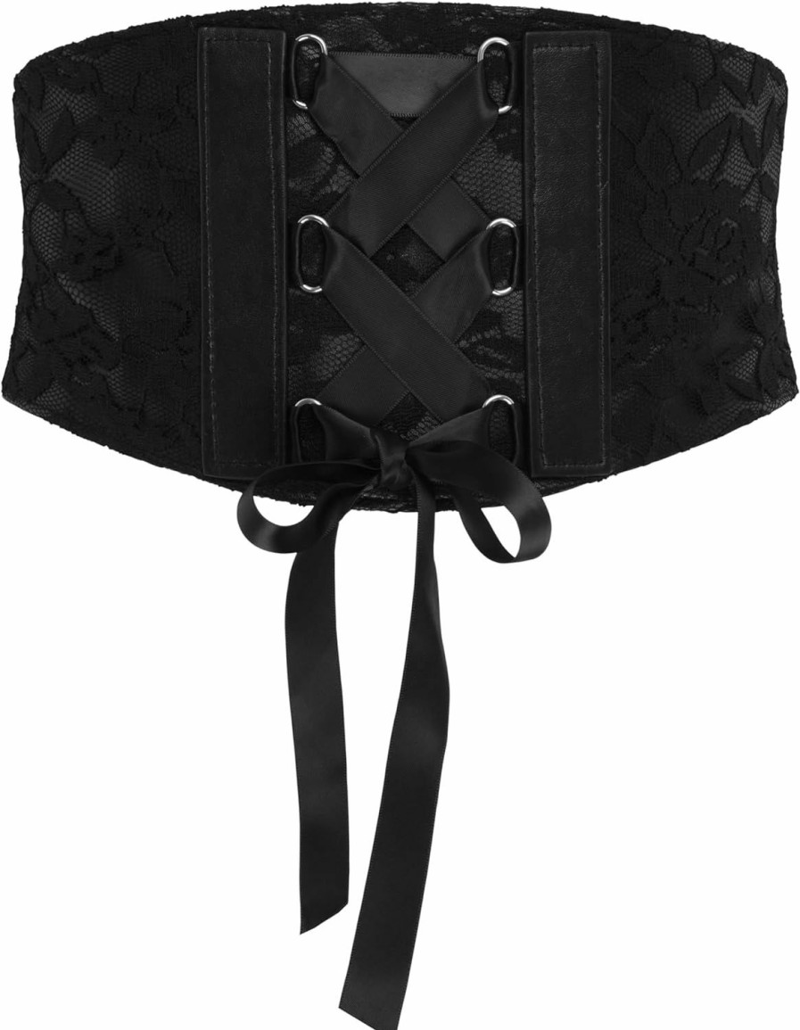 BlackButterfly Blackbutterfly 5.5 Wide Corset Waspie Elastic Lace Belt | Belts