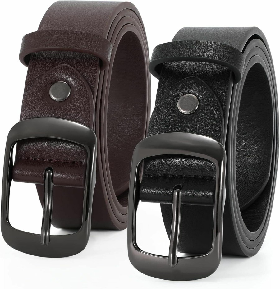 VONMELLI Vonmelli 2 Packs Women Leather Belts For Jeans Fashion Leather Ladies Waist Belt | Belts