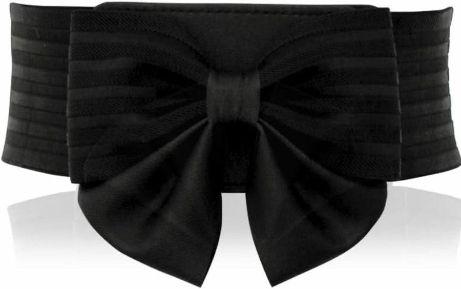 YALEMEI Yalemei Women Cute Bow Wide Elastic Waist Belt - Adorable Dress Accessory (Xxl) | Belts