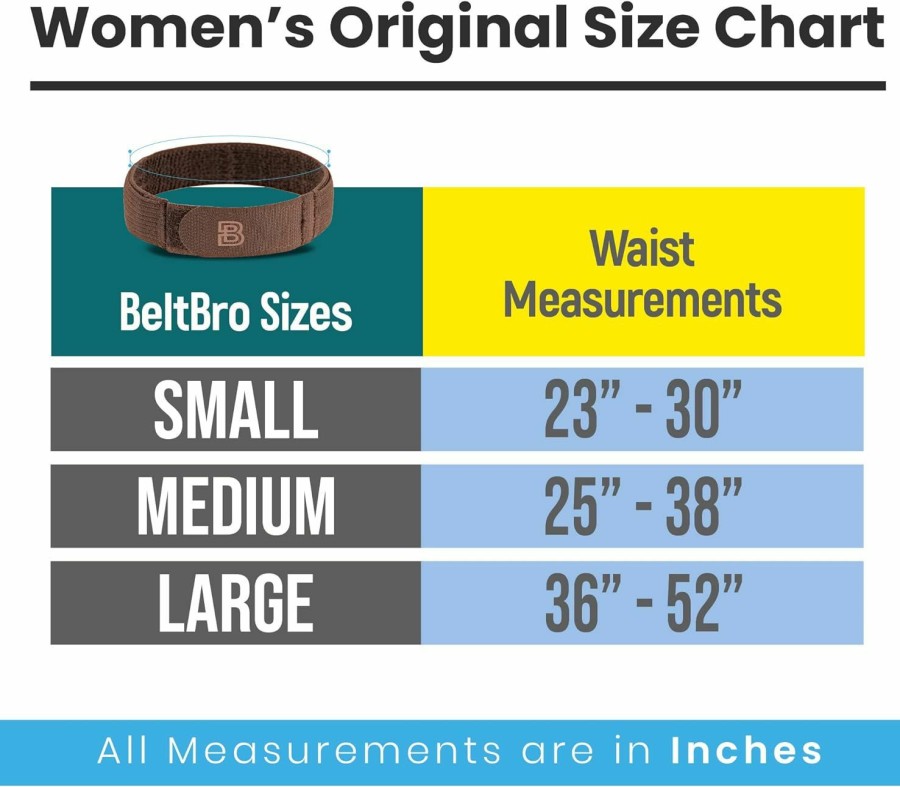 BeltBro Beltbro For Women No Buckle Elastic Belt — Fits 1 Inch Belt Loops, Easy To Use | Belts