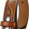 Ssumday Western Belts For Men Women Without Buckle,Cowboy Belt 1.5" Genuine Leather Belt For Jeans Pants | Belts