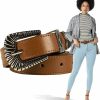 Shyklebelt Shyklebelt Women Belt Vintage Western Belt Cowgirl Waist Belt For Pants Jeans Dress Faux Leather Belt For Woman,Light Brown | Belts