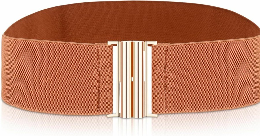 Cobee Cobee Wide Stretchy Belts For Women, Vintage Elastic Waist Belts Fashion Retro Adjustable Cinch Belt With Buckle For Dresses | Belts