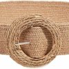 MEPED Meped Women Straw Belt Boho Beach Dress Belt Woven Wide Waist Buckle Belt For Skirt | Belts