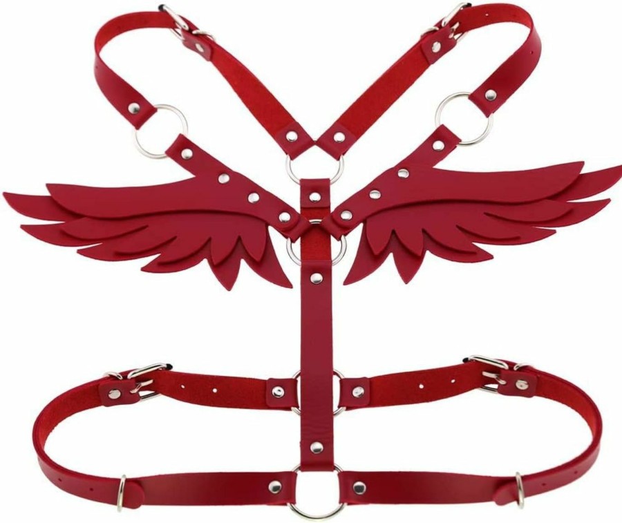 FM FM42 Fm Fm42 O Ring Waist Belt Body Caged Harness With Back Angel Wings (16 Colors) | Belts