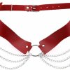 Yuschuh Yuschuh Women Girls Punk Leather Waist Belt Adjustable Goth Leather Body Waist Belt Accessories Belt | Belts