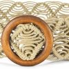 Pinra Pinra Woven Rattan Straw Waist Belt For Women Wooden Buckle Braided Belt Boho Belt For Dress Green | Belts