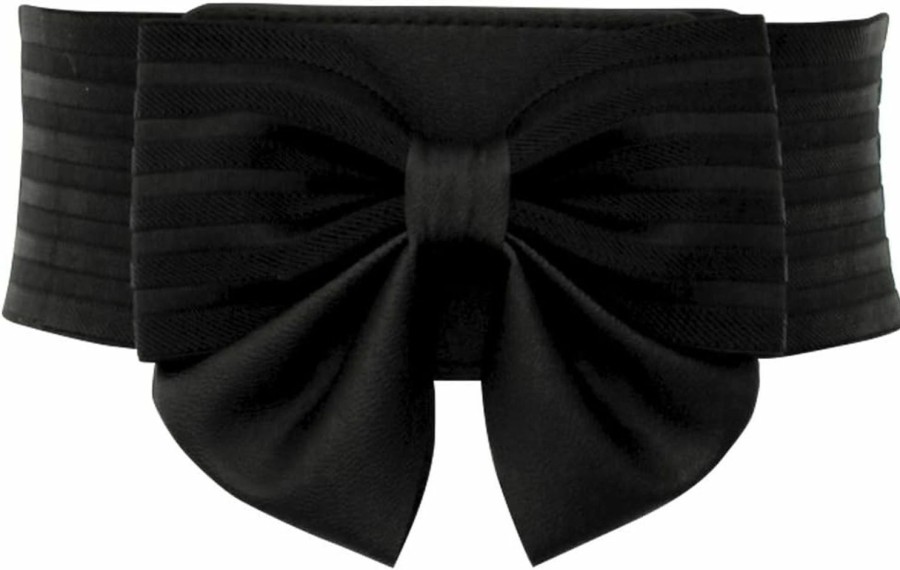 YALEMEI Yalemei Women Cute Bow Wide Elastic Waist Belt - Adorable Dress Accessory (Xl) | Belts