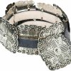 Angel Ranch Ladies Black Floral Embossed Leather Belt With Antique Silver Tone Square Conchos, Removable Buckle | Belts