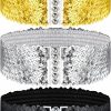 SATINIOR Satinior 3 Pieces Sequin Belt For 70S 80S Costume Party, Disco Party Costume Wide Waist Elastic Cinch Belt Cheerleader Stretchy Belt For Women Girl Metal Buckle Glitter (Gold Silver Black) | Belts