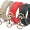 HOTWILL 3 Pack Women'S Leather Belts For Jeans Dresses Skinny Ladies Waist Belt With Gold Buckle | Belts