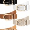 Breathffy 5 Pack Women'S Leather Belts For Jeans Dresses Pants Ladies Belt Bulk With Gold Buckle | Belts