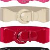 JASGOOD Jasgood Women Wide Stretchy Belt,Vintage Chunky Buckle Elastic Waist Belts For Women Dress | Belts