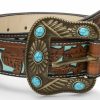 INOGIH Inogih Western-Cowboy-Leather-Belts-For-Women-And-Men - Cowgirl Bohemian Style Turquoise Belt Buckles For Jeans Pants | Belts