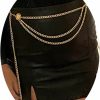 MODRSA Modrsa Chain Belt Chain Silver Chain Belt Gold Chain Belt With Chain Sunflower Butterfly Waist Chain Belt Plus Size Long | Belts