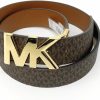 Michael Kors Michael Michael Kors Mk Signature Monogram Logo Reversible Belt (Large) | Belts