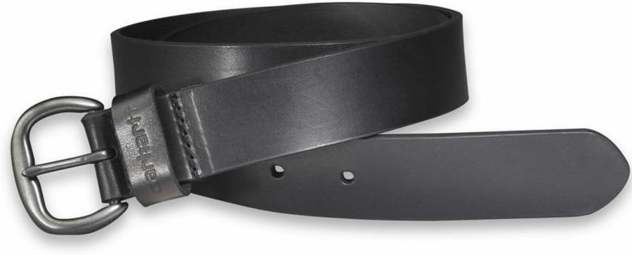 Carhartt Carhartt Casual Rugged Belts For Women, Available In Multiple Styles, Colors & Sizes, Bridle Leather Debossed Keeper (Black), Medium | Belts