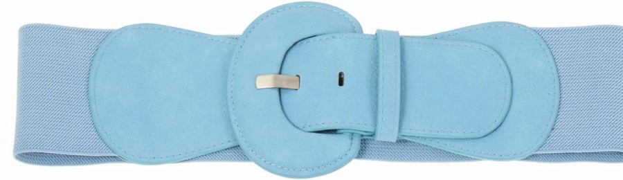 Gunsound Women'S Wide Stretchy Cinch Belt Vintage Chunky Buckle Elastic Belts For Dress | Belts