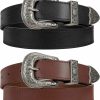 SUOSDEY Suosdey 2Pack Fashion Leather Belts For Women With Vintage Metal Buckle Belt | Belts