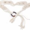 Cinlan Cinlan Women'S Bohemian Style Rope Braid Waist Belt | Belts