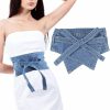 GYOTUU Ladies Denim Belt, Vintage Casual Wide Waistband Tie Belt Girdle, Ladies Skirt Shirt Decorative Belt With Cinch Belt, Female Dress Accessory | Belts