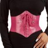 Verdusa Verdusa Women'S Costume Belt Vintage Lace Up Wide Waistband Pu Leather Punk Corset | Belts