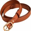 BEAU TODAY Beau Today Belt Women Cow Leather Retro Metal Buckle Casual Ladies Waistband Handmade | Belts