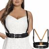 BODIY Bodiy Plus Size Harness Wide Waist Belt Pu Black Harness For Women Gothic Punk Belts Halloween Rave Accessory For Dresses | Belts